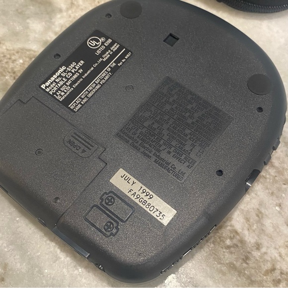 Vtg 90s Panasonic SL-S360 Portable CD Player & CD Jogger Case S-XBS Tested 100% - Picture 6 of 17